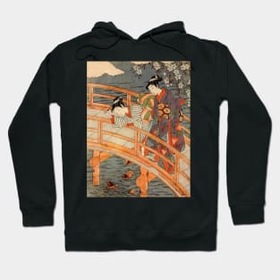 Harmony on the Bridge - Vintage Japanese Art Ukiyo-e Hoodie